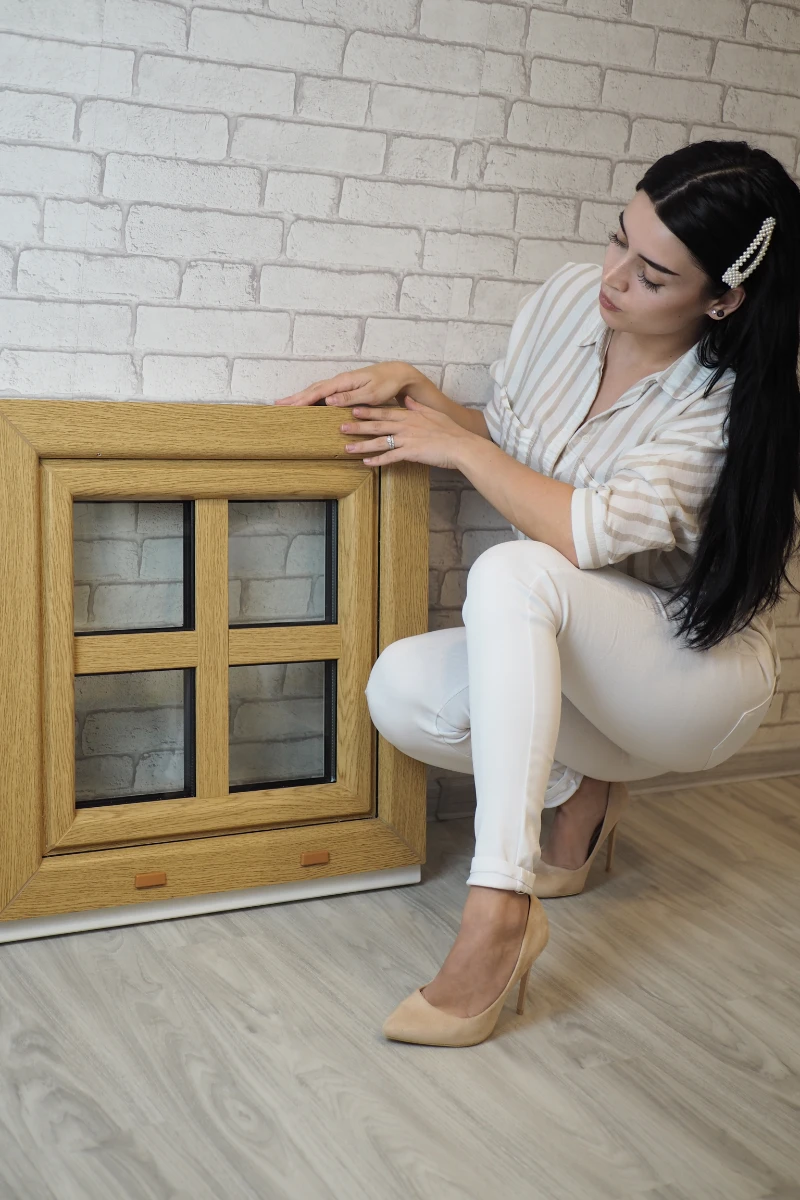 Drevene okno ukazka lanskroun